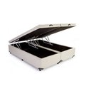 Ver imagem 1 de Base Cama Box Baú Bipartido Casal Suede Bege 43x138x188