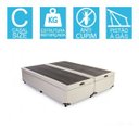 Ver imagem 2 de Base Cama Box Baú Bipartido Casal Suede Bege 43x138x188