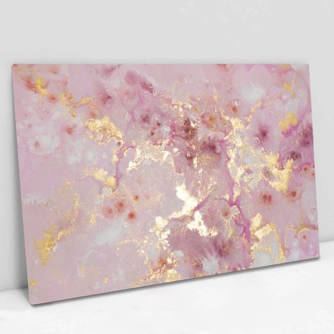 Quadro Decorativo em Canvas Abstrato Mármore Suave TaColado Borda Infinita 120 x 80cm