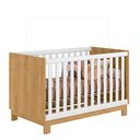 Ver imagem 1 de Berço Mini Cama 2 em 1 Quarto Infantil Bebê Q Encanto Slim 4315 Qmovi Freijó / Branco - Qmovi