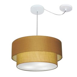 Pendente Cilíndrico Com Desvio Palha MJ-4366 Para Mesa de Jantar e Estar - 1