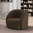 Ver imagem 2 de Poltrona Decorativa Sala de Estar Clarke Veludo Marrom G45 - Gran Belo