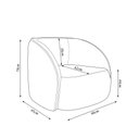 Ver imagem 4 de Poltrona Decorativa Sala de Estar Clarke Veludo Marrom G45 - Gran Belo