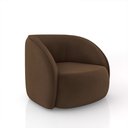 Ver imagem 1 de Poltrona Decorativa Sala de Estar Clarke Veludo Marrom G45 - Gran Belo