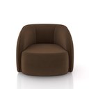 Ver imagem 7 de Poltrona Decorativa Sala de Estar Clarke Veludo Marrom G45 - Gran Belo