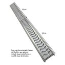 Ver imagem 6 de Ralo Pluvial 10x100 com Suporte - Escovado(2 Ralos de 50cm)- Znubi Grelhas & Cia