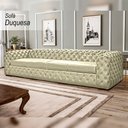 Ver imagem 2 de Sofá Decorativo Sala de Estar Duquesa 4 Lugares 240cm Couro Tiza - Mozzelar