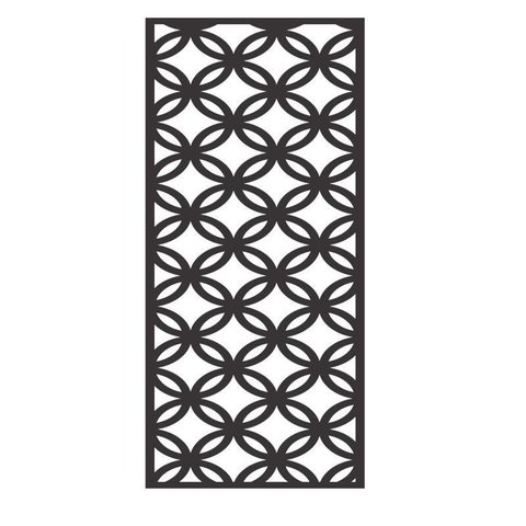 Painel Vazado Divisória Mdf Valência Preto - 1,80x2,70m