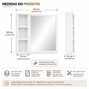 Ver imagem 2 de Armário Superior para Banheiro Bela Vista com Espelho 100% MDF 15mm