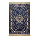 Ver imagem 1 de Tapete Persa Royal Azul 100x150cm Fio Acetinado - Ideal para Quarto e Sala