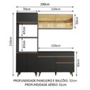 Ver imagem 3 de Cozinha Completa Reims com Armário e Balcão Preto Madesa
