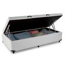 Ver imagem 3 de Cama Box Baú Solteiro Sintético Sereneprime Branco 88x188x44