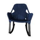 Ver imagem 2 de Kit 4 Cadeiras de Balanço Athenas Corda Náutica Base em Alumínio Preto/azul Marinho
