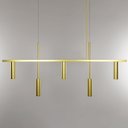 Ver imagem 2 de Pendente Tubo Retangular Metal Dourado Metálico PD2121