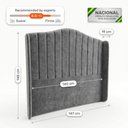 Ver imagem 4 de Cabeceira Estofada Cama Box Casal Padrão Arya 140cm Moderna Premium Veludo Cinza - Abmaza