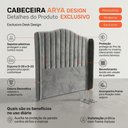 Ver imagem 3 de Cabeceira Estofada Cama Box Casal Padrão Arya 140cm Moderna Premium Veludo Cinza - Abmaza