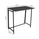 Ver imagem 3 de Escrivaninha Mesa Escritório Industrial Dobrável Montada 80cm P1044