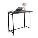 Ver imagem 5 de Escrivaninha Mesa Escritório Dobrável Montada P1044 80cm Industrial Grafite e Preto Cinza