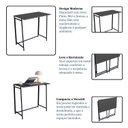 Ver imagem 6 de Escrivaninha Mesa Escritório Industrial Dobrável Montada 80cm P1044