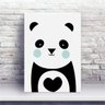 Placa MDF panda bochecha azul - 1