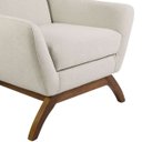 Ver imagem 3 de Kit 2 Poltronas Vittória em Linho Bege e Base de Madeira - Larbelle