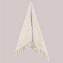 Ver mais imagens de Manta Sofá Xale Decorativo 2,10 X 1,50m Boêmio Chevron Cru Bege Artesanal Minimalista Rústico Grande