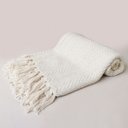 Ver imagem 7 de Manta Sofá Xale Decorativo 2,10 X 1,50m Boêmio Chevron Cru Bege Artesanal Minimalista Rústico Grande