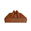 Ver imagem 5 de Sofá Modulado com Almofadas Soltas Pés Madeira Maciça 360cm Homer Bouclê Terracota G63 - Gran Belo
