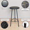 Ver imagem 4 de Kit 3 Banquetas Retro Ferro Industrial Acento Madeira 70cm Preto