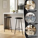 Ver imagem 5 de Kit 3 Banquetas Retro Ferro Industrial Acento Madeira 70cm Preto