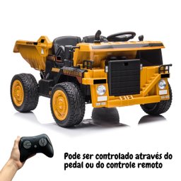 Mini Caminhão Elétrico 12v Infantil Caçamba Carreta Basculante Controle Importway Bw275 Motorizado - 5 Mini Caminhão Elétrico 12v Infantil Caçamba Carreta Basculante Controle Importway Bw275 Motorizado - 5