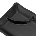 Ver imagem 7 de 6 Pratos Pretos Sushi com Molheira 19x12cm Melamina Travessa Servir Gourmet Mix
