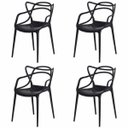 Ver imagem 1 de Kit 4 Cadeiras de Jantar Cozinha Area Gourmet Externa Allegra Preta