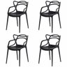 Kit 4 Cadeiras de Jantar Cozinha Area Gourmet Externa Allegra Preta - 1
