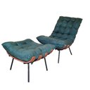 Ver imagem 1 de Kit Puff + Poltrona Decorativa Costela Suede Verde Dominic Decor