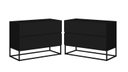 Ver imagem 2 de Conjunto 2 Mesa de Cabeceira Eros 60 Estilo Industrial