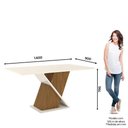 Ver imagem 5 de Mesa De Jantar Com Tampo Mdf 160 Cm Solus Henn Nature Com Off White