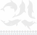 Ver imagem 2 de Adesivo para Box de Banheiro Golfinhos Jateados