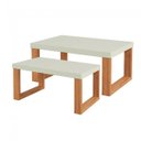 Ver imagem 2 de Conjunto Mesas de Centro Industrial Off White Freijó em Mdf F40