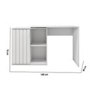 Ver imagem 3 de Escrivaninha Mesa Computador 140cm Tamires Branco Fosco C01 - D’Rossi