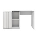 Ver imagem 2 de Escrivaninha Mesa Computador 140cm Tamires Branco Fosco C01 - D’Rossi