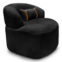 Ver imagem 3 de Puff Poltrona Decorativa Orgânica Roma Sala Bouclé com Almofada:preto