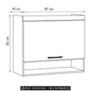 Ver imagem 2 de Armário Aéreo Ponte Modulado 97cm Delphi Avelã/grey L01 - Mpozenato