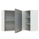Ver imagem 4 de Armário Aéreo de Canto com Adega Acoplada Madesa Lux 1 Porta Branco/Cinza Cor:Branco/Cinza