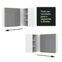 Ver imagem 7 de Armário Aéreo de Canto com Adega Acoplada Madesa Lux 1 Porta Branco/Cinza Cor:Branco/Cinza