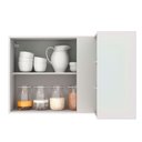 Ver imagem 3 de Armário Aéreo de Canto com Adega Acoplada Madesa Lux 1 Porta Branco/Cinza Cor:Branco/Cinza