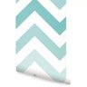 Papel de parede para quarto bebê chevron azul e branco - 2