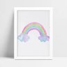 quadro quadro infantil desenho arco-íris - 1