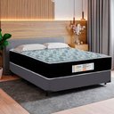 Ver imagem 2 de Cama Box Casal Sintético + Colchão Molas Ensacadas Sereneprime Sonnolux 138x188x65 Cor:cinza