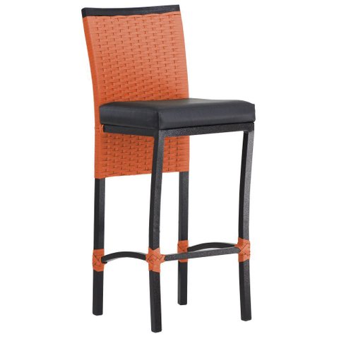 Banqueta Cannes em Alumínio Corda Náutica para Edícula, Balcão, Mesa de Jantar Trama Original